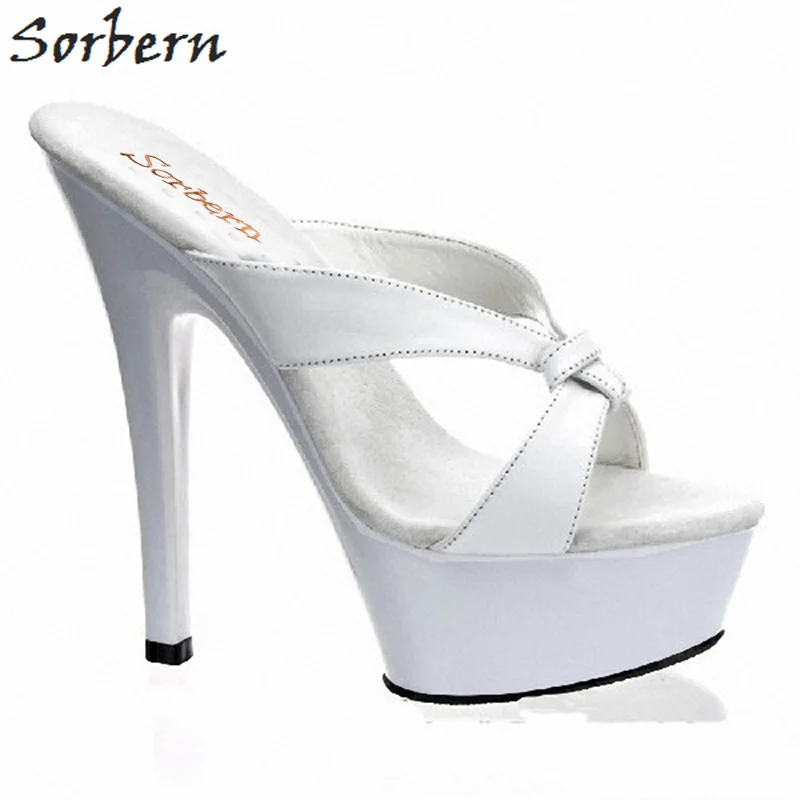 

Sorbern White Heels For Women slippers Designer Women Shoes Women Shoes Size 11 Summer Slip-On Ladies Sandalias Open Toe