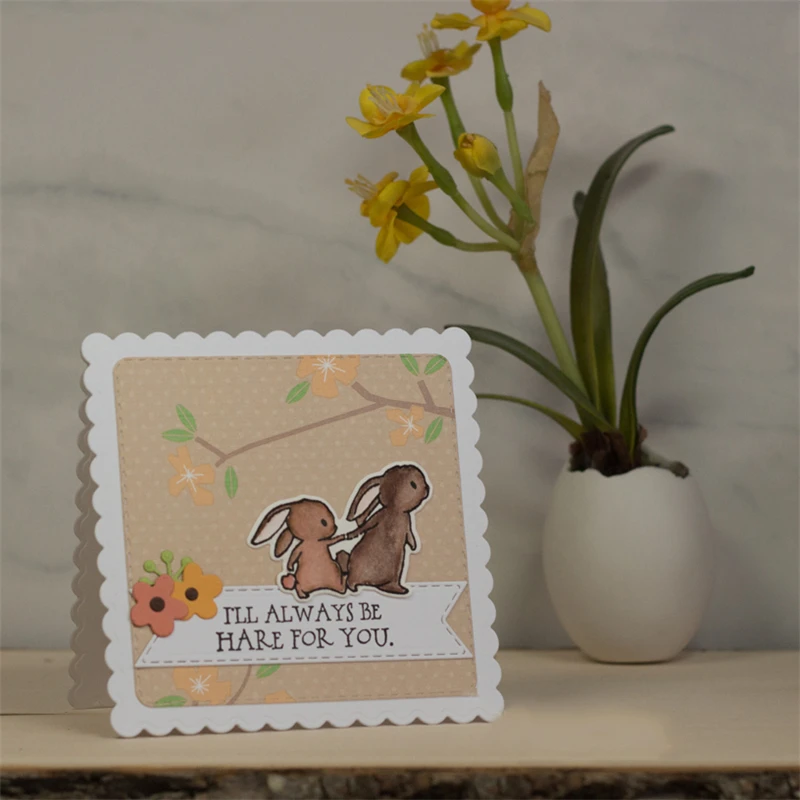 GJCrafts Пасхальный кролик животное металлические режущие штампы и для Scrapbooking
