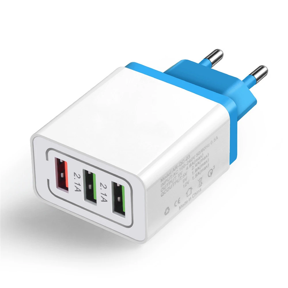 AMEEC 3 порта USB зарядное устройство штепсельная вилка ЕС несколько зарядная