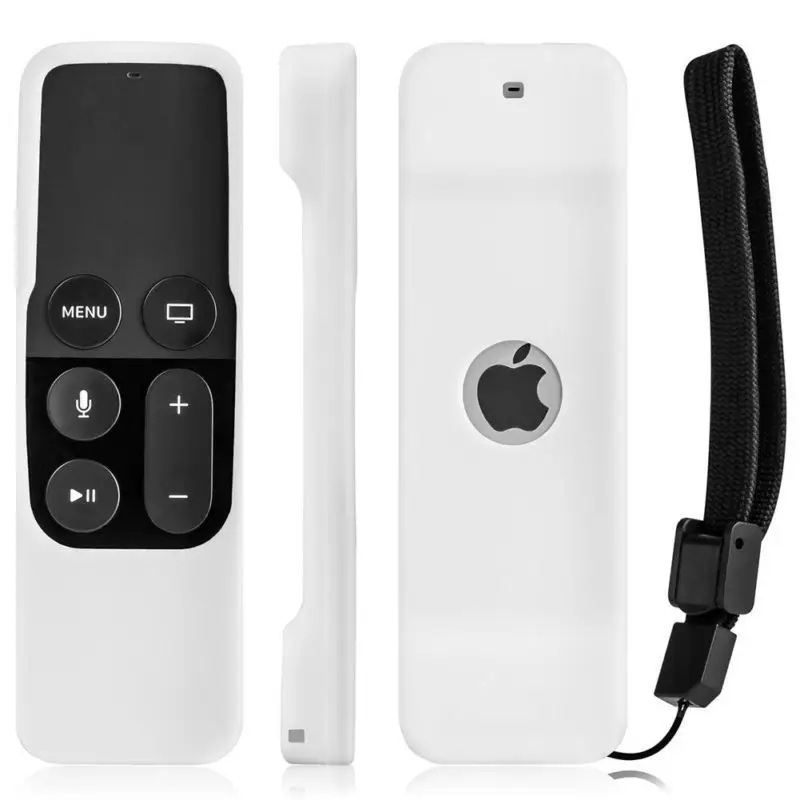 Бренд для Apple tv 4 K 4th Gen дистанционное управление чехлы 4Gen удаленный чехол силиконовый мягкий защитный кожаный чехол - Цвет: Белый