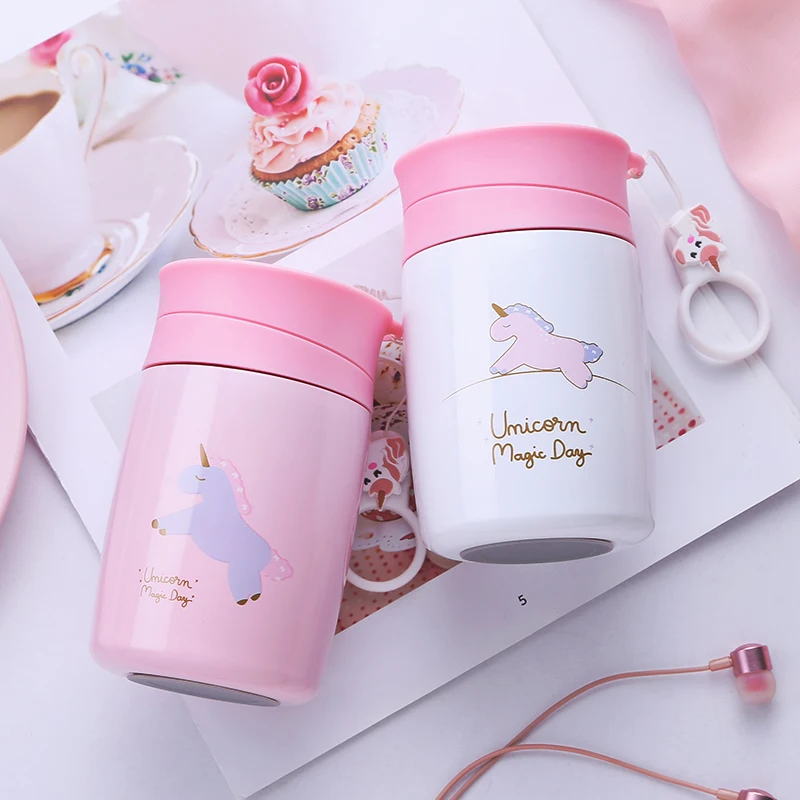 300ml Kids Baby Sweet Unicorn Thermos Bottle Girls Babies Feeding Cup Portable Vacuum Flasks Thermoses Best Christmas Gift | Дом и сад