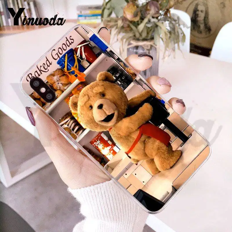 Yinuoda Ted Bear фильм Тед поцелуй моя задница аксессуары для телефонов Чехол для iPhone X 6 6S 7 7plus 8 8Plus XS XR11 11pro 11promax