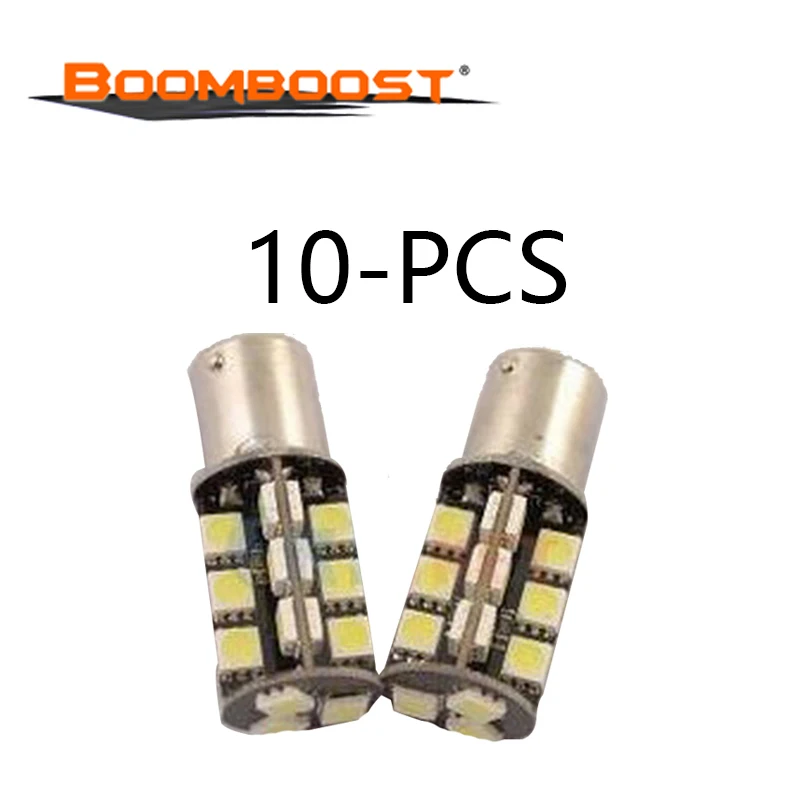 

10 шт./лот 27 smd 5050 12 В автомобильная светодиодная лампа заднего хода, сигнал заднего хода, стоп-сигнал, парковочная лампа, белая 2,7 Вт, стоп-сигн...