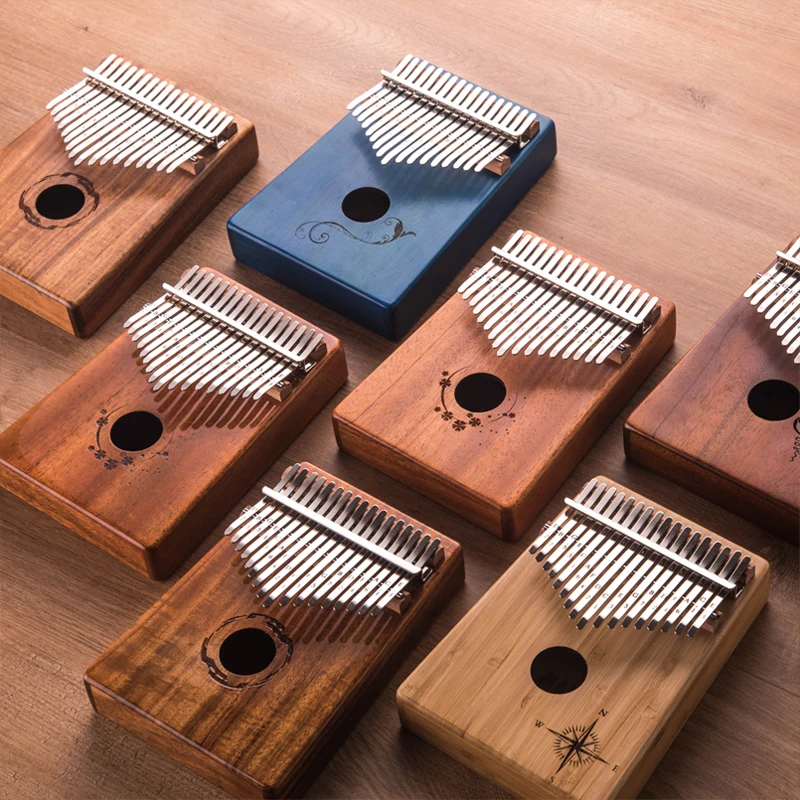 17 клавиш Kalimba пианино из красного дерева твердая древесина|Пианино| |