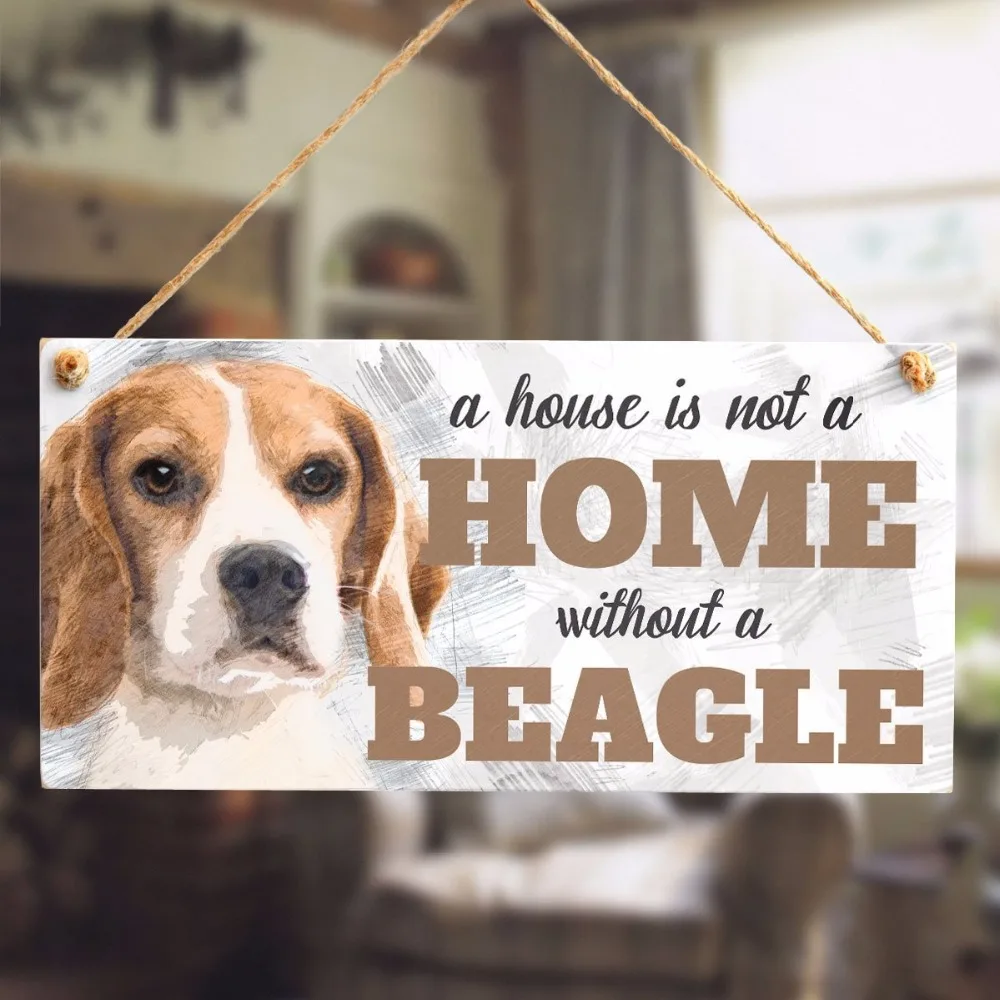 Meijiafei дом не без Beagle-футболка с принтом милый Бигль знак собаки/доска для подарков