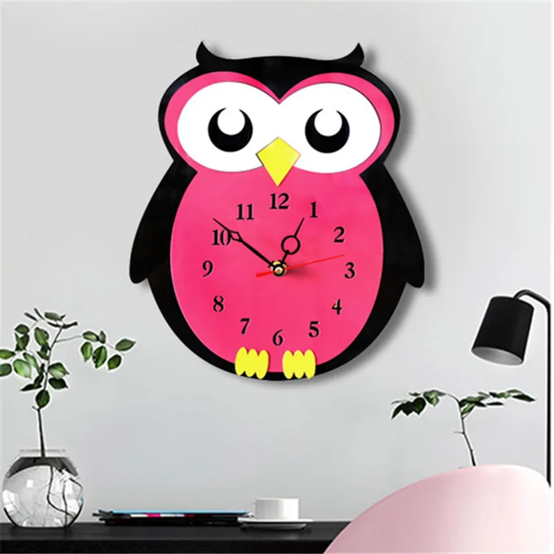 Креативный воздушный шар Сова настенные часы мультфильм акриловые бесшумные для