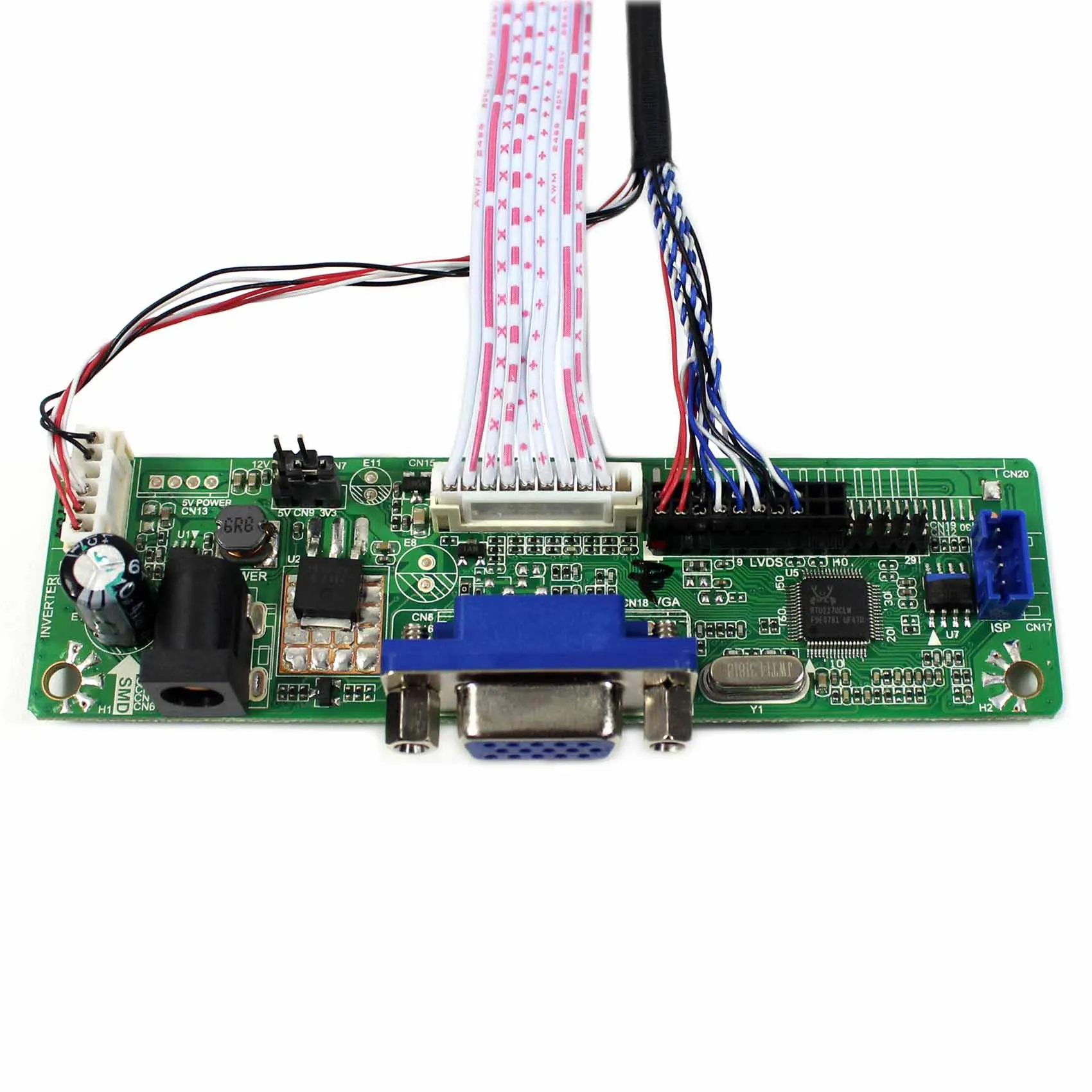 ЖК-плата контроллера DIY ЖК-монитор VGA ЖК-драйвер плата для работы с ЖК-экраном |