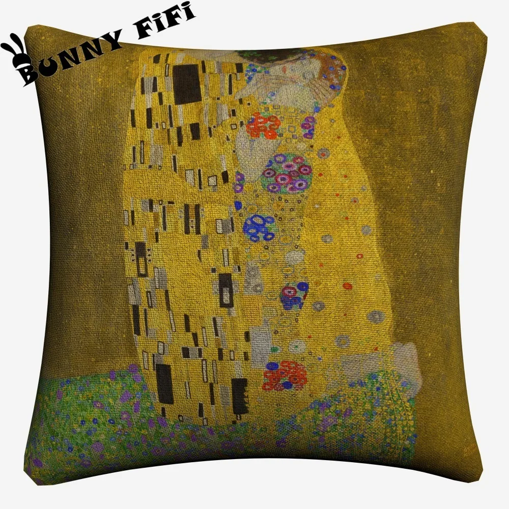 Gustav Klimt декоративное хлопковое белье Чехол для подушки 45x45 см дивана Наволочка на