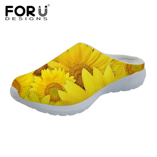 FORUDESIGNS/летние женские шлепанцы на плоской подошве с милым рисунком кота; женские повседневные домашние тапочки; пляжные дышащие сандалии; женская обувь; - Цвет: H8730CA