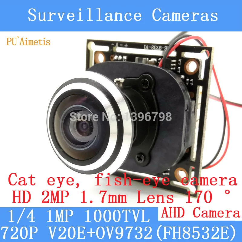 PU'Aimetis модуль камеры 1.0MP 720P AHD 4in1 1000TVL 360 градусов широкоугольный Рыбий глаз