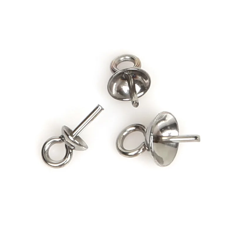 50 шт. шпильки для глаз из нержавеющей стали полуотверстий Подвески ювелирные