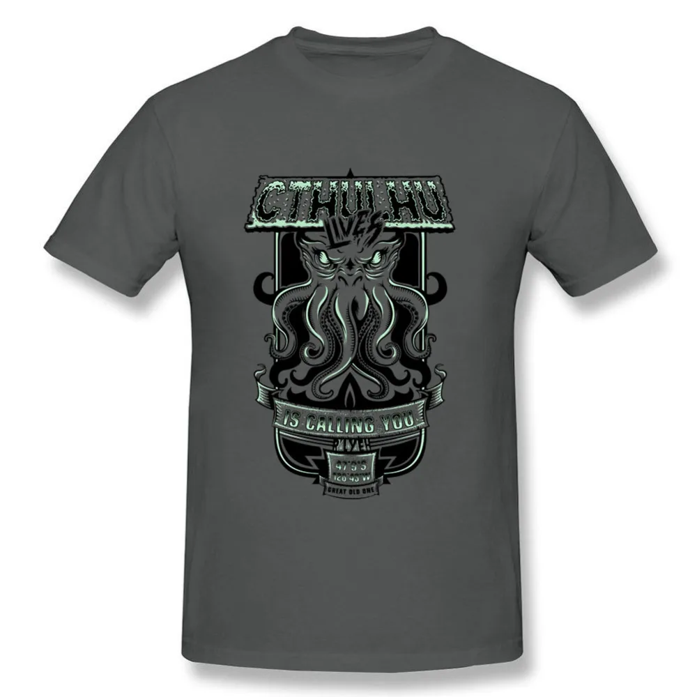 HU &amp GH Забавные футболки для мужчин Cthulhu is titing You футболка хлопковая летняя одежда