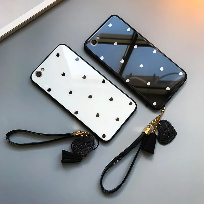 Чехол из закаленного стекла для Xiaomi Redmi 5A 6A 7A 8A жесткий чехол с сердечком Note Prime