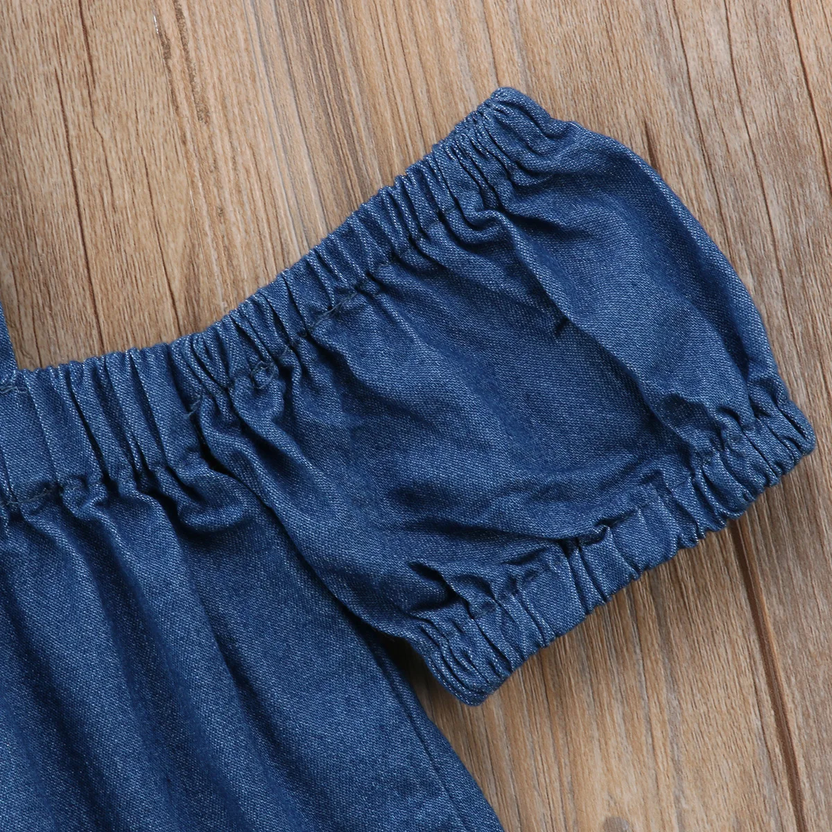 Toddler Baby Kids Girls Off Shoulder Strap Denim Tops Blouse Shirt T-Shirts | Детская одежда и обувь