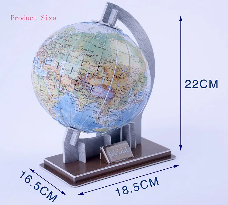DDWE DIY моделирование Глобус 3D Бумага Развивающие головоломки стерео сборки глобус Карта мира путешествия ребенок развивающие игрушки подарок