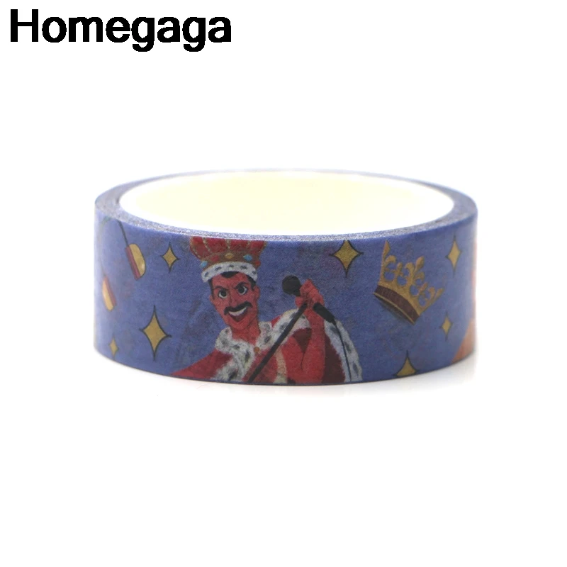Homegaga Фредди Меркьюри винтажный певец смешной альбом мультфильм васи лента diy Скрапбукинг Клей маскирования наклейки с принтом D2153