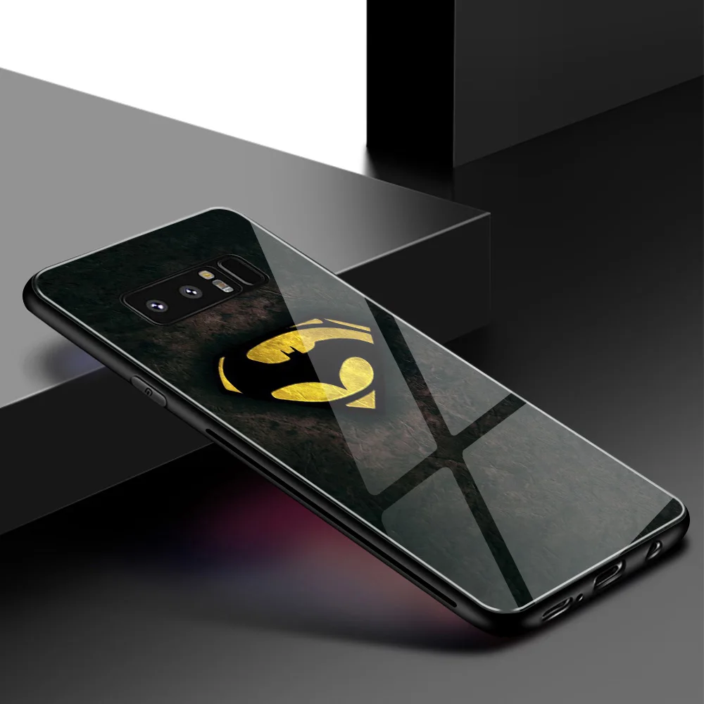 Для samsung Note 9 чехол Marvel Бэтмен Жесткий чехол на заднюю панель стекло для samsung Galaxy Note 8 9 10 S8 S9 Plus S10 plus S10 Lite - Цвет: 00893
