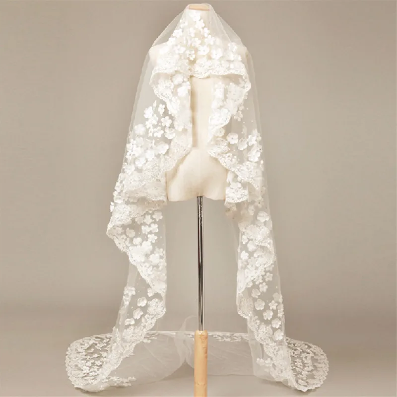 

New Arrival High-End 135*175cm Cathedral Long Wedding Veils Special Special Bridal Veil Wedding Accessories Bride Wedding Veil
