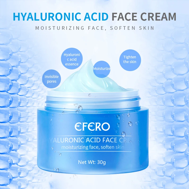 EFERO Hyaluronic Acid Essence Serum Vitamina C Whitening Moisturizing Face Cream Shrink Pore Remove Fine Lines Skin Care 30g