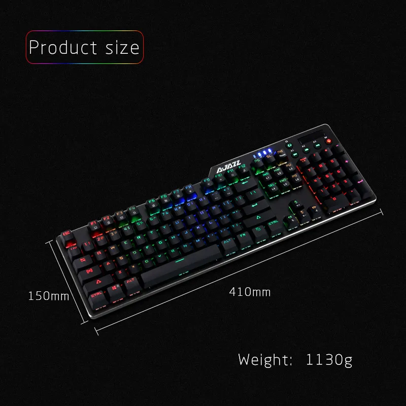 Механическая игровая клавиатура RGB с подсветкой проводная из сплава 104 клавиш