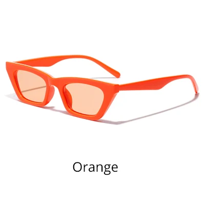Orange Ralferty новые модные солнцезащитные очки кошачий глаз винтажные Ретро женские роскошные брендовые оранжевые женские солнцезащитные очки маленькие оттенки Oculos W95028 - Цвет линз: Orange