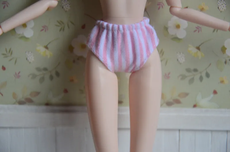 1 шт. полосатые и однотонные розовые, синие кукла 1/6 трусы Blyth трусики для кукол для Барби, Azone, Licca нижнее белье аксессуары для кукол