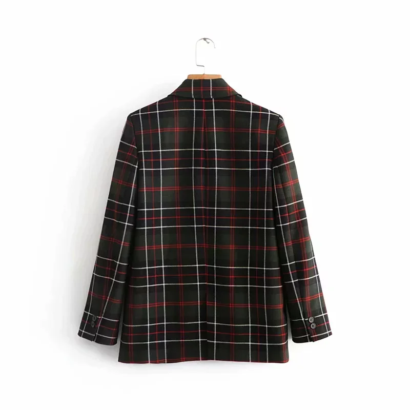 COZARII, casaco feminino, блейзеры, английский стиль, в клетку, в полоску, двубортные, для женщин, Бомберы, блейзеры, куртки размера плюс, топы