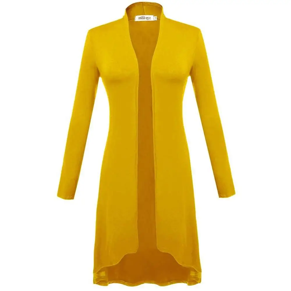 Meaneor Cardigans Women Ms Windbreaker 2019 Autumn Summer Long Sleeve Cardigan Joker Plus size 3XL Sweaters Coat Outwear |