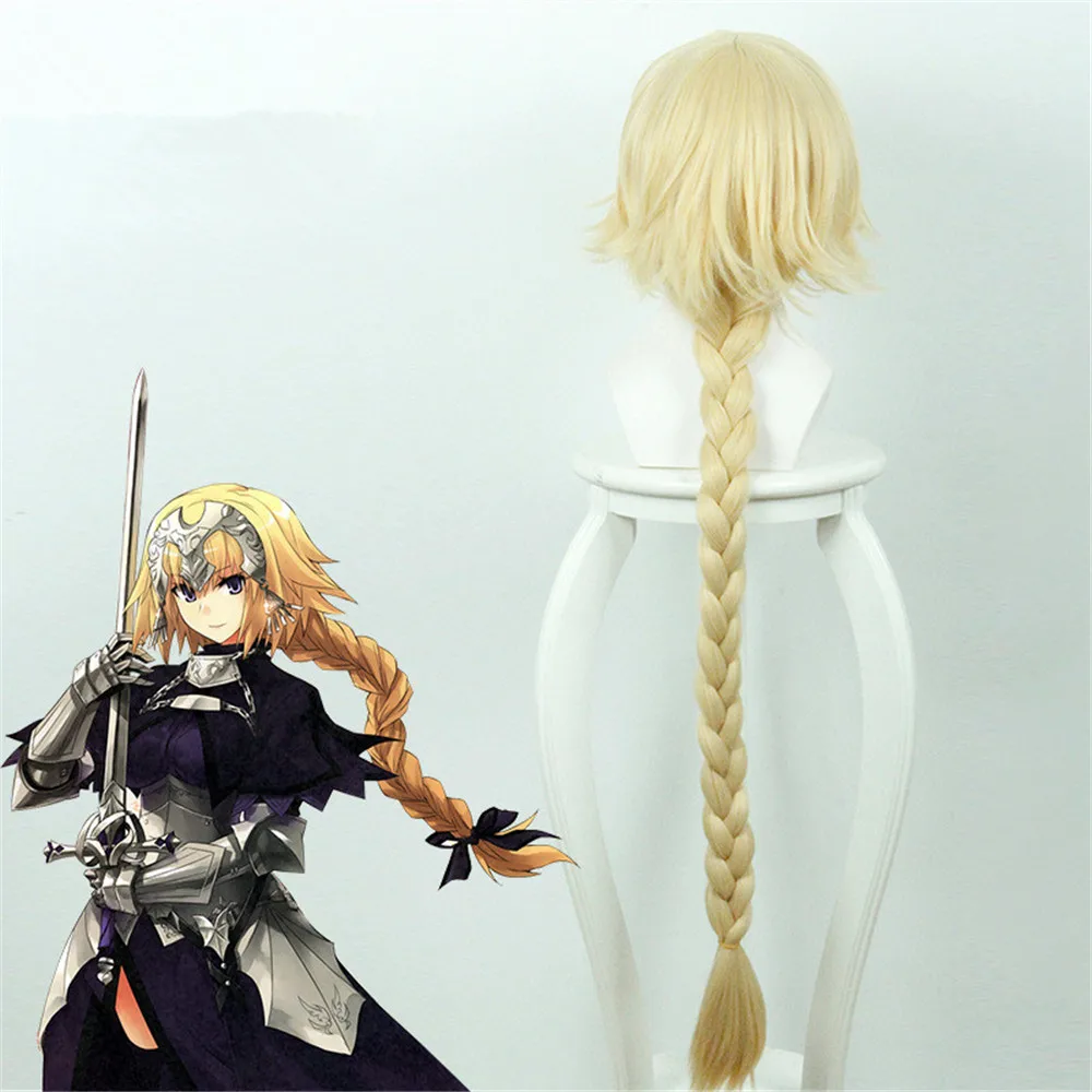 Fate Apocrypha FGO линейка искусственный парик для косплея по мотивам аниме желтые
