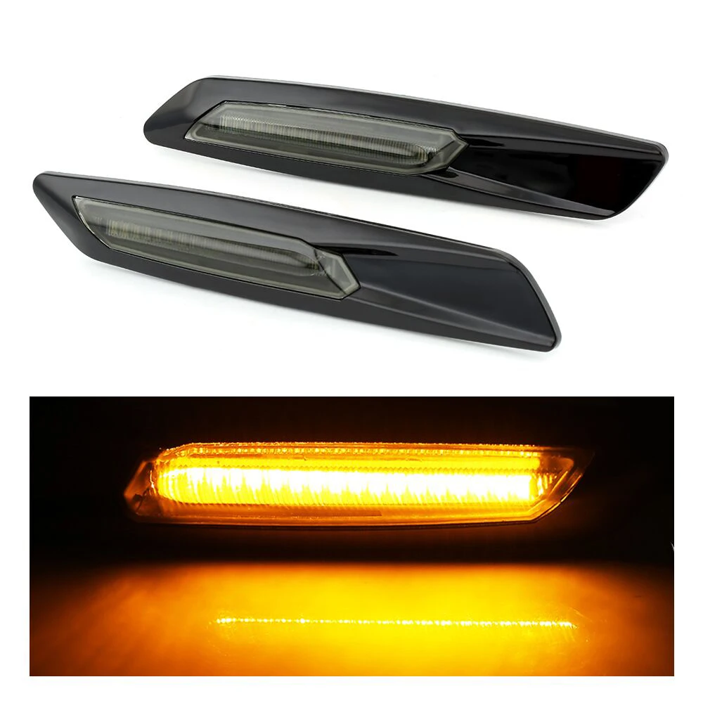 

1Pair Amber LED Turn Indicator Lamp Signal Lamp Side Marker Turn Signal Lights For BMW E90 E91 E92 E93
