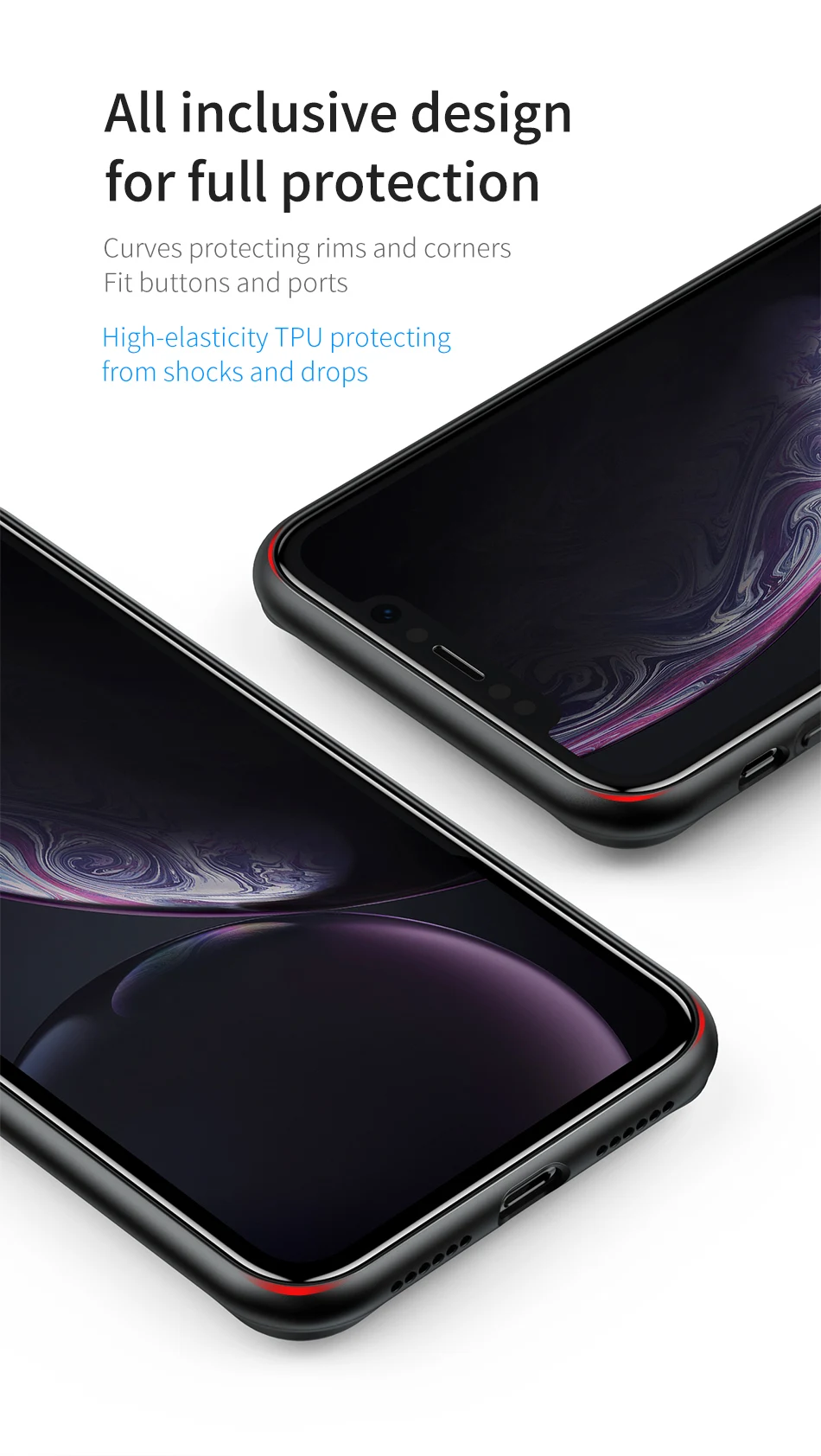 Чехол-держатель Baseus для iPhone Xs Max, Xr, X, S, R, Xsmax, подставка, чехол, мягкий ТПУ чехол с кольцом для пальца, для iPhone, Fundas