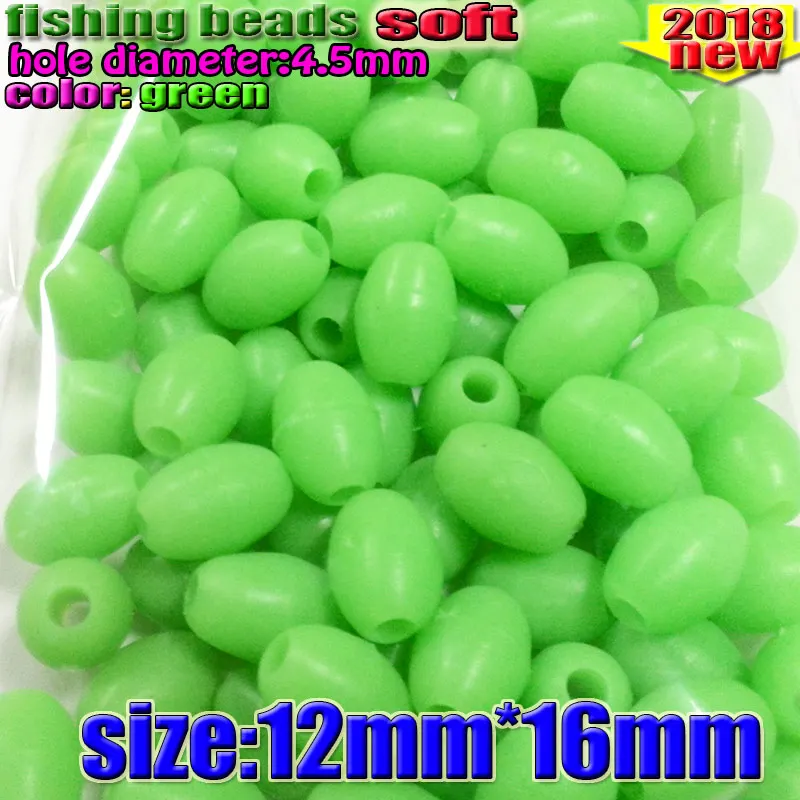 12mm-16mm 100pcs Fihsing пластиковые светящиеся бусины для рыбалки светится в темноте 2*3 3*4-12*16 мм больше выбрать размер - Цвет: 12mm-16mm 100pcs