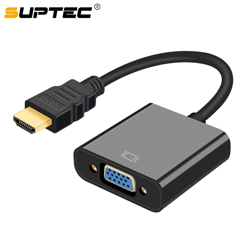 Адаптер SUPTEC HDMI в VGA конвертер для PS4 ТВ приставки ноутбука к ПК проектор цифро