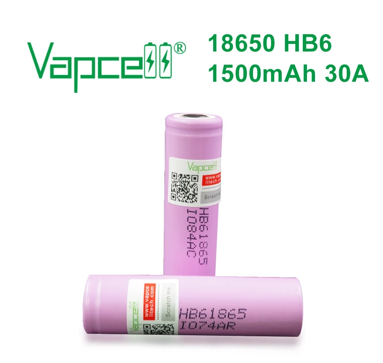Бесплатная доставка оригинальный Vapcell 18650 HB6 1500mAh 30A аккумуляторная батарея