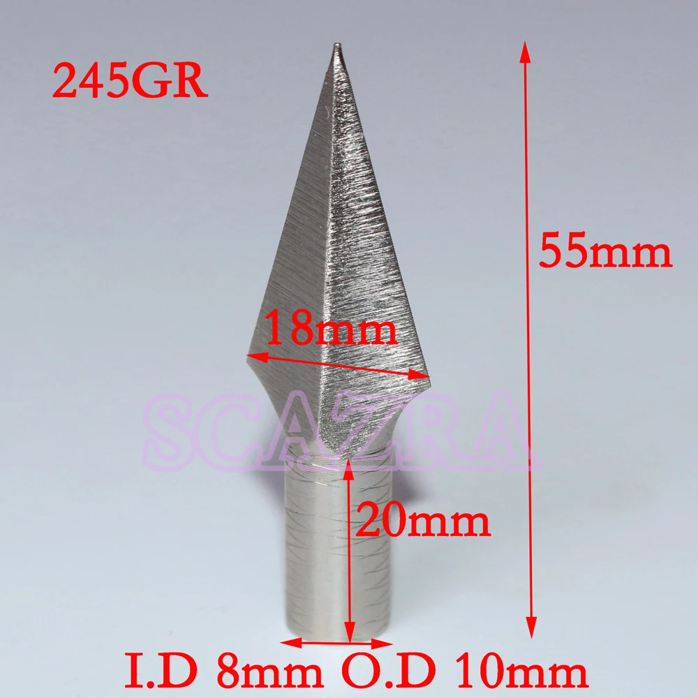 6 шт. Охота Щепка стали 245gr Винтаж Broadheads стрельба из лука стрелка традиционные