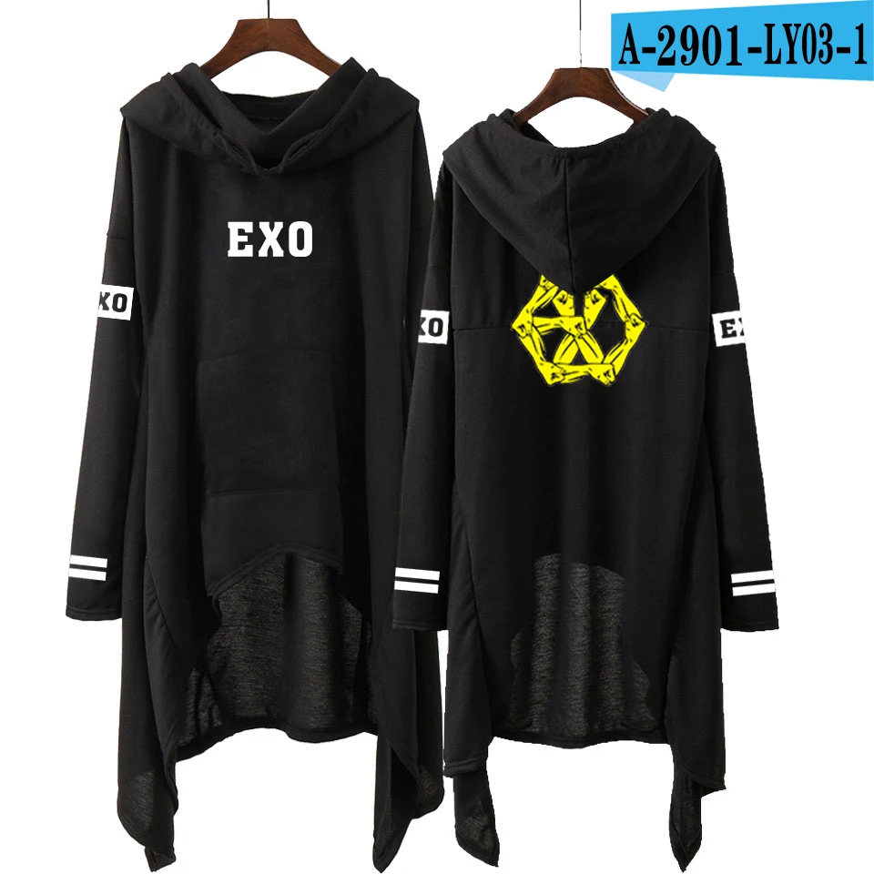 Kpop EXO Новая мода корейский EXO DO LAY SE HUN KAI SING для вас EXO толстовки длинная юбка для женщин Harajuku кофты обувь для девочек пуловеры - Цвет: A2901