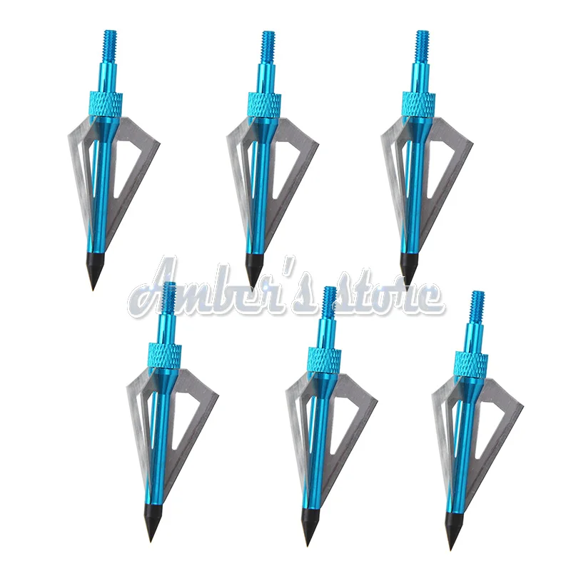Высокое качество 12 шт черный/красный/Золотой/синий охотничьи стрела Broadheads 100