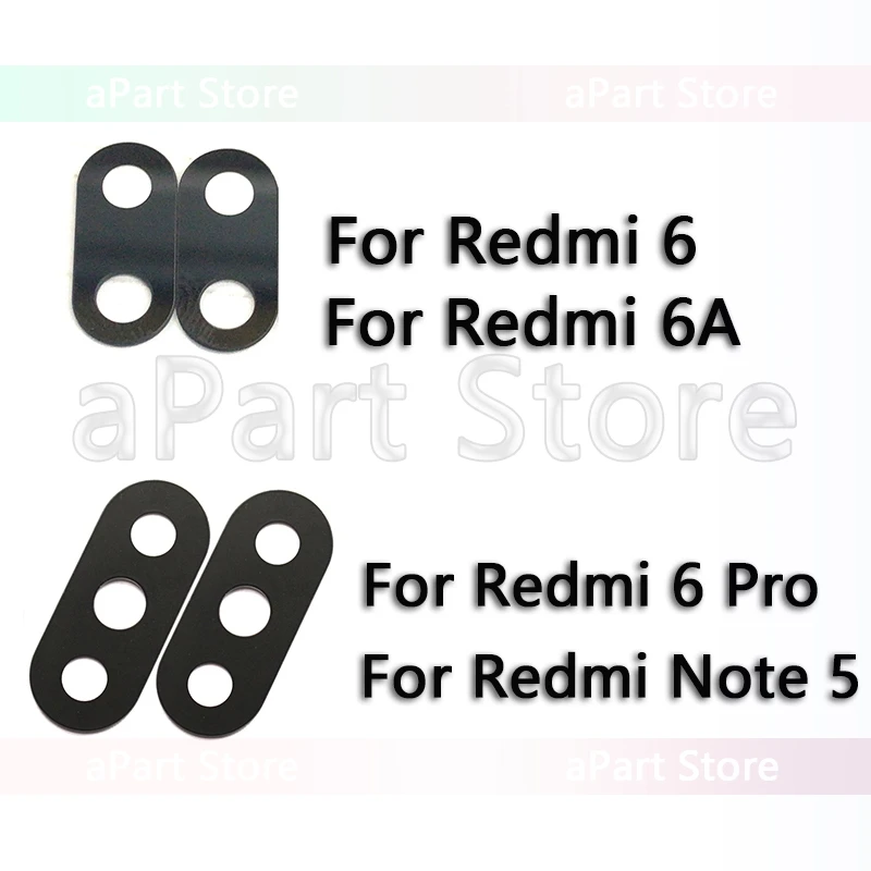 Оригинальное стекло камеры для Xiaomi Redmi Note 2 3 4 5 4x S2 5A 6 Plus Pro задний тыловой объектив