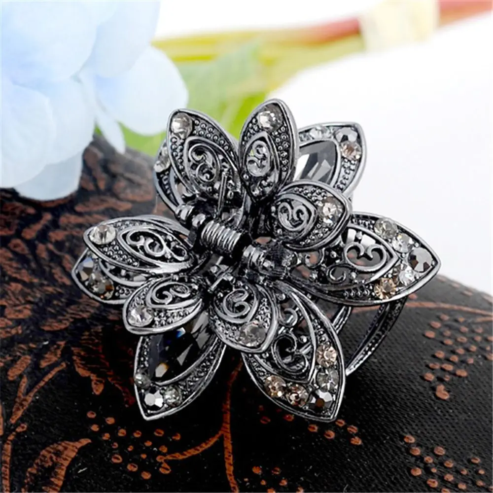 

Vintage Big Crystal Flower Hair Claws Wedding For Women Girl Hair Accessories