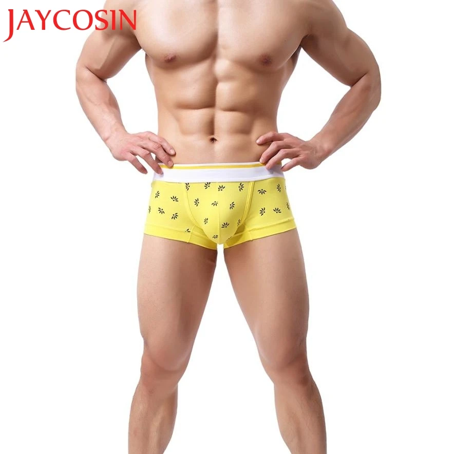 JAYCOSIN новинка 2018 мужское сексуальное нижнее белье шорты боксеры с принтом трусы