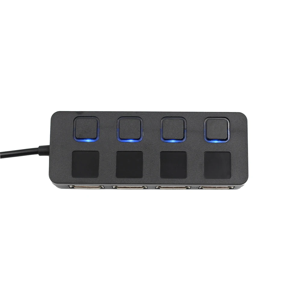 Разветвитель концентратора USB 2 0 с раздельным выключателем питания без адаптера