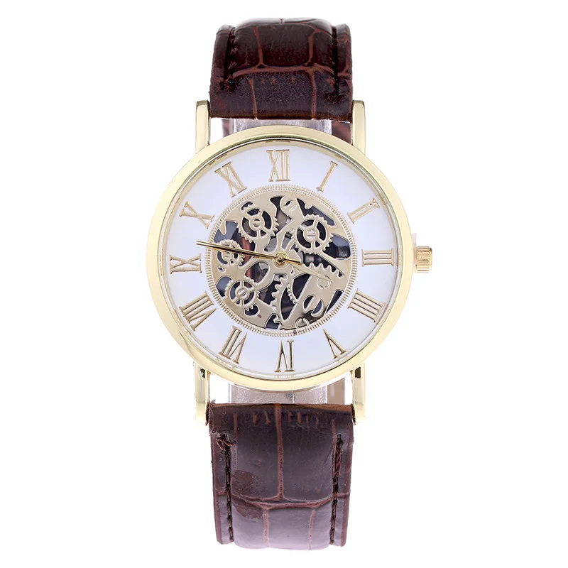 Модные Повседневные Мужские кварцевые наручные часы кожаные мужские спортивные