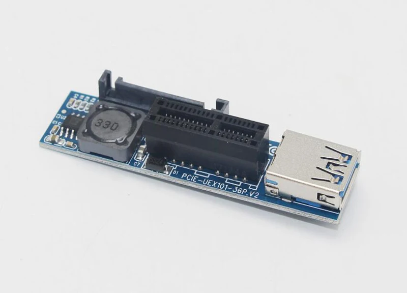 Новый PCI E Express 1X к расширитель адаптер переходная карта USB 3 0 кабель SATA питание для