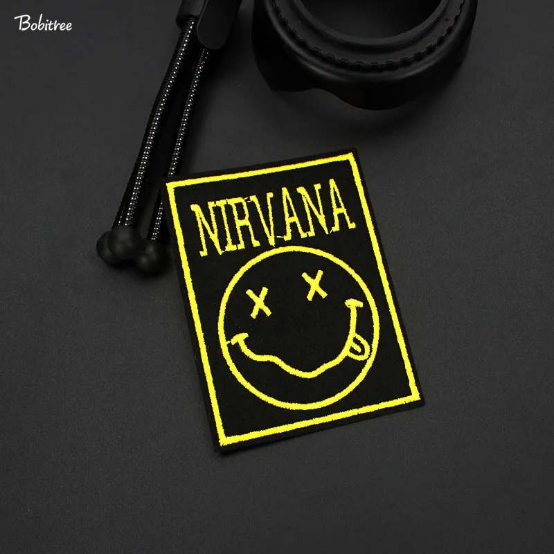 Американские рок-группы Nirvana значки вышитые патчи для одежды Горячая железа на Швейные наклейки ткань украшения этикетки