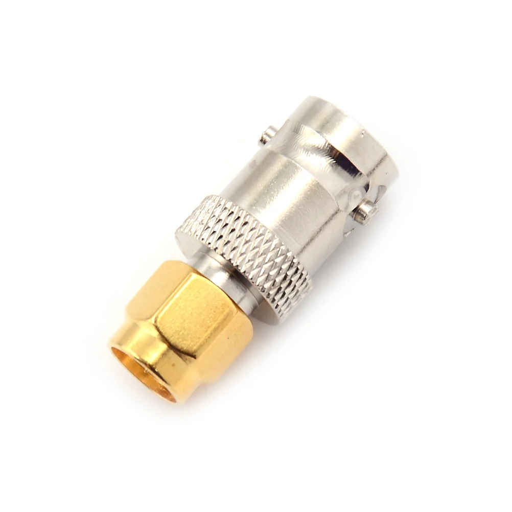 Адаптер гнездовой разъем золотистого цвета SMA серебристого тона BNC 1
