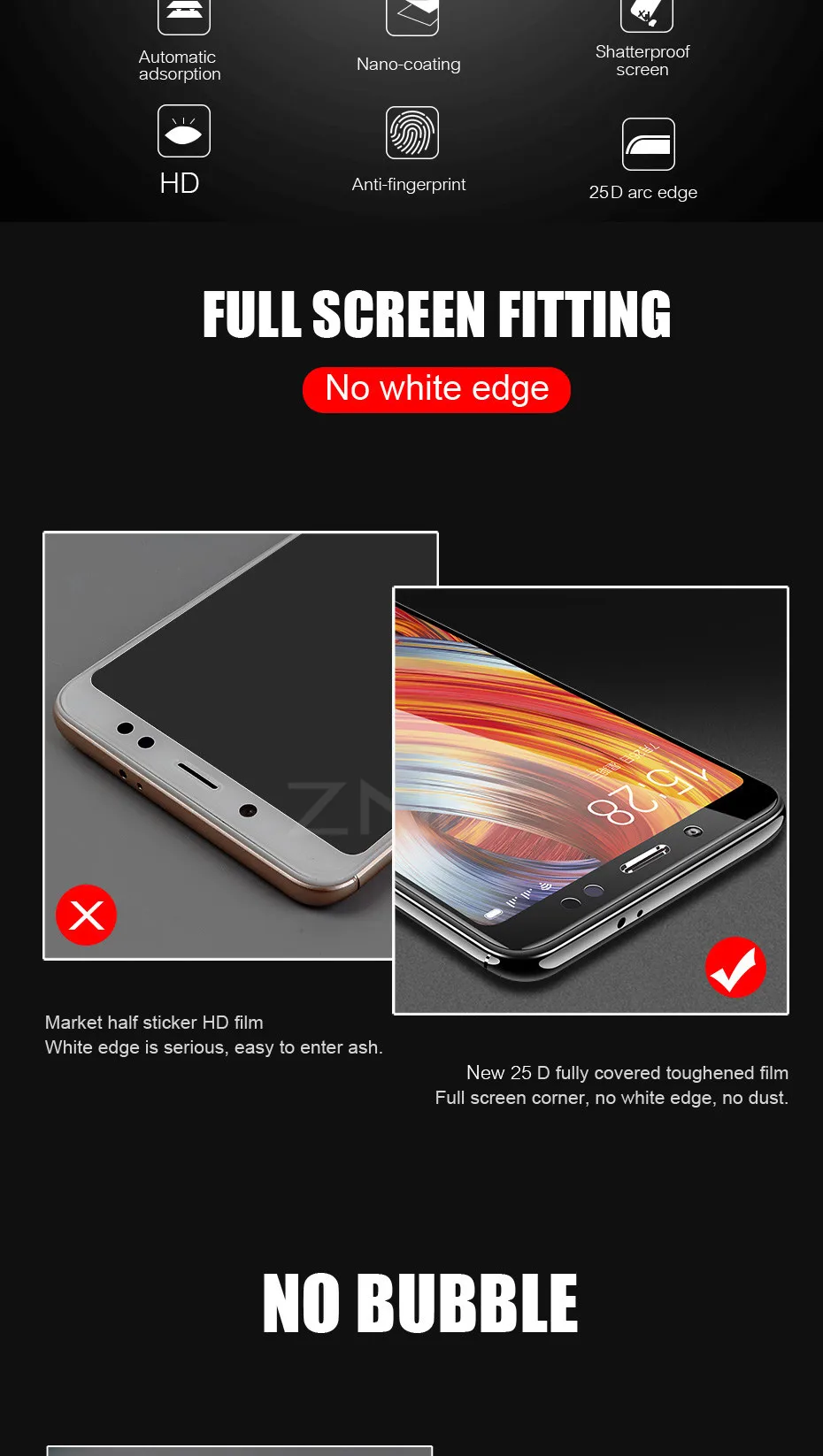 ZNP 25D Защитное стекло для Xiaomi Redmi 5 Plus Redmi 5 6 7 6A 4X Защитная пленка для экрана для Redmi Note 5 6 7 Pro закаленное стекло