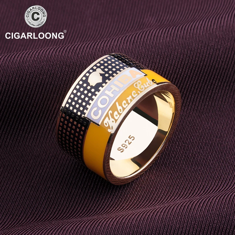 COHIBA кольцо для сигар с золотым покрытием|jewelry fashion|jewelry jewelryjewelry 925 |