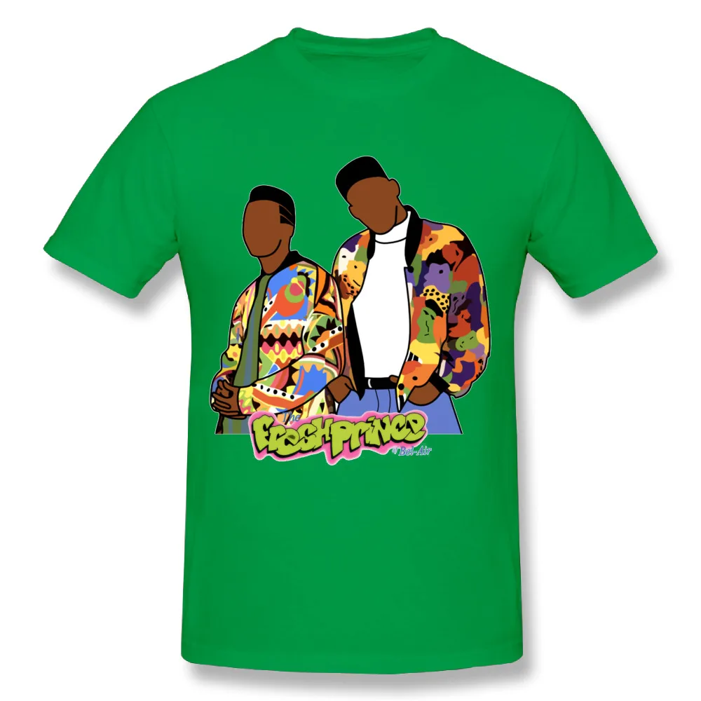 Зеленый Потрясающая Мужская футболка Fresh Prince Of Bel Air из чистого хлопка, красивые мужские футболки - Цвет: Зеленый
