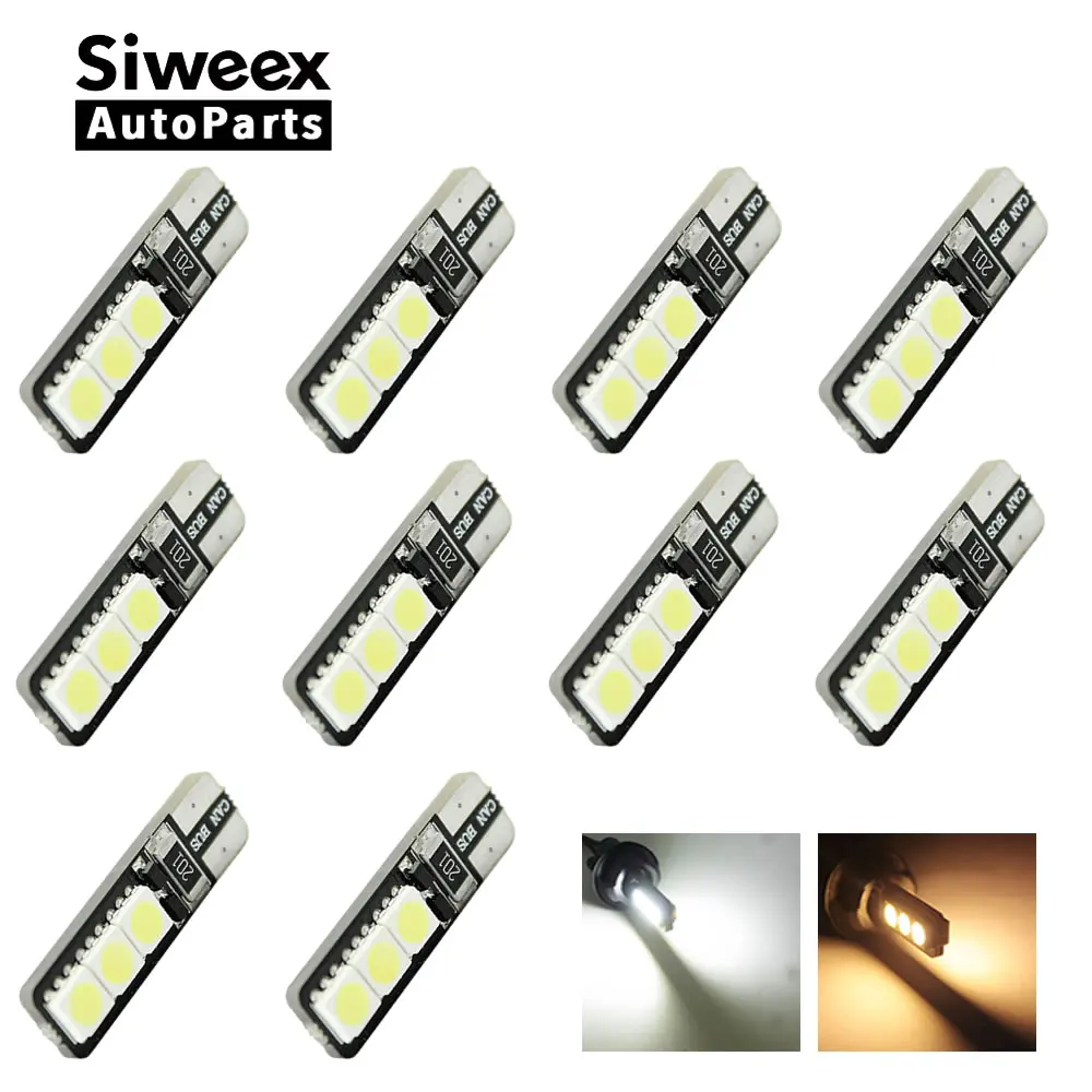 10x12 в лезвие 194 W5W T10 6 SMD светодиодный 5050 Canbus без ошибок автомобильные задние
