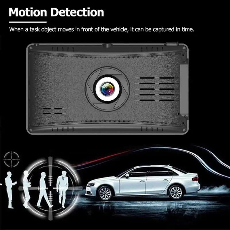 12V/24V Auto Car Universal DVR 7 inch Car Truck Bus Touch Screen Dashcam Car Camera Full 1080p Dual Lens Dash Cam Driving Mirror